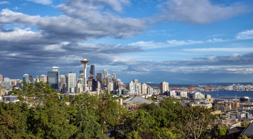 Downtown Seattle skyline.